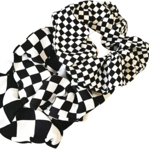 3 Checkered Scrunchies