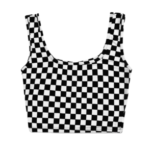 Checkered Crop Tank Top