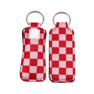 Checkered Lip Balm Keychain